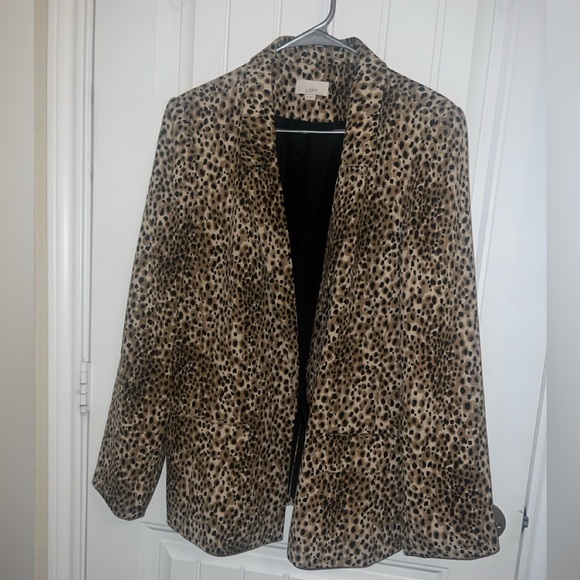 Ann Taylor Loft Size 14 Leopard Blazer - Picture 1 of 5